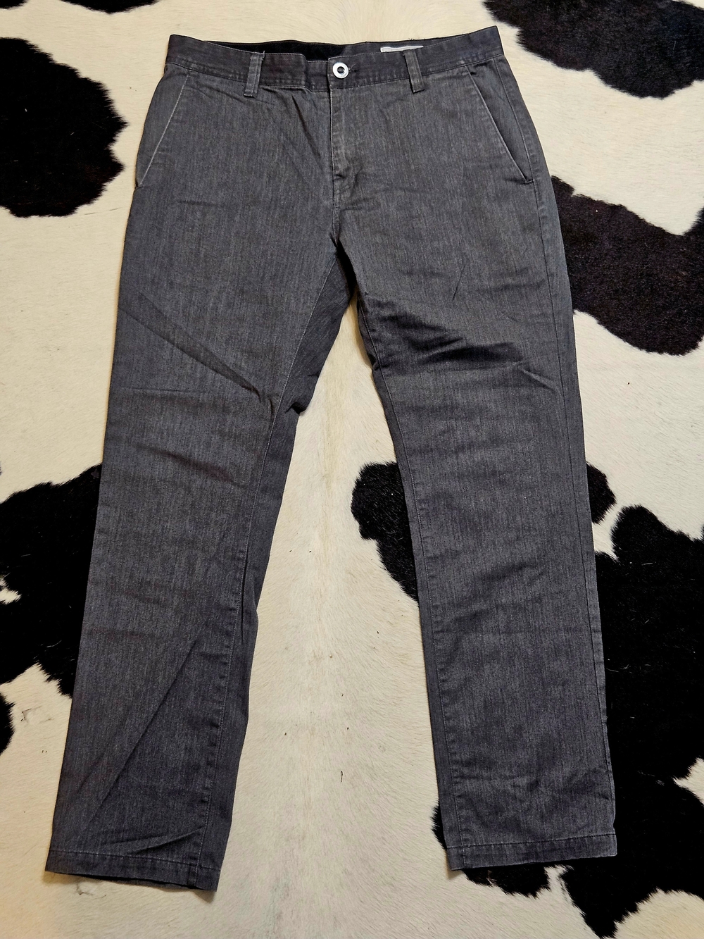 Volcom Men's Charcoal Gray Chinos Sz 33